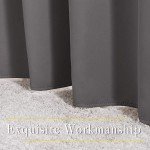 NICETOWN Gray Blackout Curtains for Bedroom 84 inches Long - Thermal Drapes Grommet Room Darkening Curtains Noise Reducing Window Treatments for Living Room (2 Panels, W52 x L84, Grey)