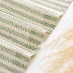 jinchan Striped Kitchen Curtains and Valance Set 24 Inch Tier Curtains Ticking Stripe Linen Small Drapes Pinstripe for Cafe Living Room Bathroom Farmhouse 3 Pieces Set Rod Pocket Sage Green