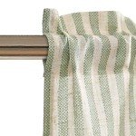 jinchan Striped Kitchen Curtains and Valance Set 24 Inch Tier Curtains Ticking Stripe Linen Small Drapes Pinstripe for Cafe Living Room Bathroom Farmhouse 3 Pieces Set Rod Pocket Sage Green