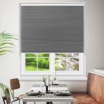 Allesin Cellular Shades Cordless Blackout Honeycomb Blinds for Indoor Windows, Thermal Insulated Window Shades Noise Reduction, Easy to Install, Perfect for Bedroom/Living Room, Grey - H64 x W34