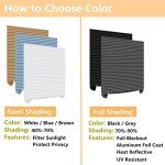 Window Blinds Cordless No Drill Cut to Size Clip On Stick On Self Adhesive Temporary Blinds Pleated Paper Blinds for Windows Doors Shades for Home Nursery Bedroom Kitchen Bathroom