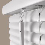 Calyx Interiors Cordless White 1” Light Filtering Mini Blinds 28.5” W x 73” H Window Blinds for Home, Vinyl Horizontal Blinds for Indoor Windows