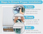 Redi Shade No Tools Easy Lift Trim-at-Home Cordless Cellular Light Filtering Fabric Shade White, 30" W x 64" L, (Fits windows 19"- 30")