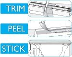 Redi Shade No Tools Easy Lift Trim-at-Home Cordless Cellular Light Filtering Fabric Shade White, 30" W x 64" L, (Fits windows 19"- 30")