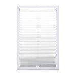 DEZ FURNISHINGS Cordless 1" Light Filtering Pleated Shade, Fabric, 34" W x 48" H, White