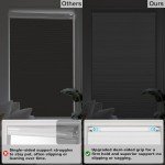 Sulugood No Drill No Tools Blackout Cellular Shades Easy to Install for Indoor Windows Cordless Honeycomb Blinds Thermal Insulated Noise Reduction,White,Custom Size