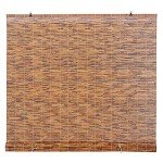 Backyard X-Scapes 20-BLC4 Light-Filtering Cord-Free Bamboo Reed Roll-Up Blind Shades for Windows, 48 in W x 72 in H, Cocoa