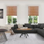 Backyard X-Scapes 20-BLC4 Light-Filtering Cord-Free Bamboo Reed Roll-Up Blind Shades for Windows, 48 in W x 72 in H, Cocoa