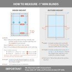 DEZ FURNISHINGS Cordless 1" Mini Blind, Room Darkening, 32" W x 48" H, Pearl White