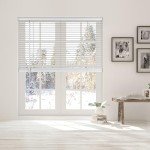 Calyx Interiors Cordless White 1” Light Filtering Mini Blinds 22.5” W x 36” H Window Blinds for Home, Vinyl Horizontal Blinds for Indoor Windows