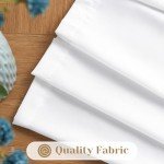 HOMEIDEAS Non-See-Through White Privacy Sheer Kitchen Curtains, 30 X 36 Inches Long 2 Panels Short Sheer Curtains Light Filtering Bathroom Window Drapes for Bedroom Living Room