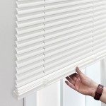 DEZ FURNISHINGS Cordless 1" Mini Blind, Room Darkening, 32" W x 48" H, Pearl White