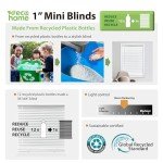 DEZ FURNISHINGS Cordless 1" Mini Blind, Room Darkening, 32" W x 48" H, Pearl White
