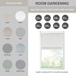 Madison Park Galen Cordless Roman Shades - Fabric Privacy Single Panel Darkening, Energy Efficient, Thermal Insulated Window Blind Treatment, for Bedroom, Living Room Decor, 27" x 64", White