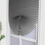 Temporary Blinds, Vertical Pleated Blinds No Drilling Self Adhesive Blinds Easy to Install Fits Blinds Window Roller for Bathroom Kitchen Living Room Office Window (Grey, 90 * 150cm)