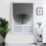 Temporary Blinds, Vertical Pleated Blinds No Drilling Self Adhesive Blinds Easy to Install Fits Blinds Window Roller for Bathroom Kitchen Living Room Office Window (Grey, 90 * 150cm)