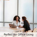 HIDBEA Frosted Window Privacy Film Heat Control UV Blocking, Static Cling Non-Adhesive Reusable Door coverings for Bathroom Home Office (Frosted 17.5 Inch x 6.5 Feet)