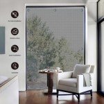 SCHRLING No Drill Cordless Light Filtering Window Shade, 39" W x 63" L with Suckers, for Living Room, Bedroom