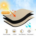 RYB HOME Thermal Insulated Curtains Blackout Small Window Drapes Light Block Privacy for Bathroom Kitchen Laundry RV Curtains, 42 inch Wide by 36 in Long, Biscotti Beige, 2 Pcs
