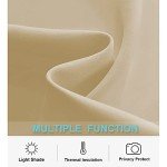 RYB HOME Thermal Insulated Curtains Blackout Small Window Drapes Light Block Privacy for Bathroom Kitchen Laundry RV Curtains, 42 inch Wide by 36 in Long, Biscotti Beige, 2 Pcs