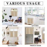 RYB HOME Thermal Insulated Curtains Blackout Small Window Drapes Light Block Privacy for Bathroom Kitchen Laundry RV Curtains, 42 inch Wide by 36 in Long, Biscotti Beige, 2 Pcs
