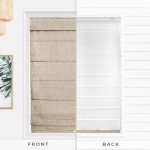 CHICOLOGY Roman Shades for Windows, Window Treatments, Roman Shades, Roman Window Shades, Room Darkening Shades, Window Shades, 34" W X 48" H, Belgian Flax (Privacy & Light Filtering)