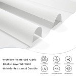 ChrisDowa Cordless Zebra Blinds for Windows, Dual Layer Free-Stop Light Filtering Window Roller Shades, Pull Down Privacy Zebra Shades for Home, Office, Bedroom, Door (20" W x 72" H, White)
