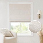 Madison Park Cordless Roman Shades, Total Blackout Window Blind Privacy Window Shades, Thermal Insulated Cordless Window Treatment for Bedroom, Living Room, Quincy, Single Panel 31" W X 64" L Linen