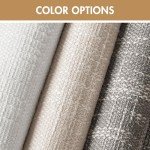 Madison Park Cordless Roman Shades, Total Blackout Window Blind Privacy Window Shades, Thermal Insulated Cordless Window Treatment for Bedroom, Living Room, Quincy, Single Panel 31" W X 64" L Linen