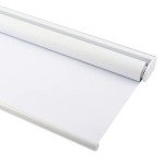 Sunoff Blackout Roller Shades Blinds Cordless for Windows Pull Down Room Darkening Door Blinds with Thermal Insulated Easy to Install for Living Room,Bedroom,Home,Office Bathroom White 34" W x 72" H