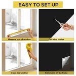 Portable Blackout Shades (118" x 57") 100% Blackout Material Temporary Blackout Blinds/Curtains for Baby Nursery, Bedroom, Window, Dorm Room, Office or Travel Use