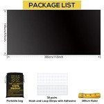 Portable Blackout Shades (118" x 57") 100% Blackout Material Temporary Blackout Blinds/Curtains for Baby Nursery, Bedroom, Window, Dorm Room, Office or Travel Use