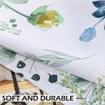 MYSKY HOME Kitchen Curtains 45 inch Length Floral Blackout Curtains Thermal Insulated Room Darkening Curtains Grommet Top 2 Panels for Bedroom Bathroom Dormer Window, Yellow and Blue