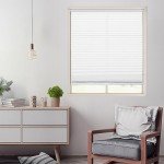 DEZ FURNISHINGS Cordless 1" Light Filtering Cellular Shade, 21"W x 48"H, White