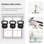 LazBlinds No Tools No Drill 1" Vinyl Mini Blinds, Cordless Blinds for Windows, Light Filtering Horizontal Window Blinds & Shades, 27" W x 64" H, White