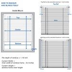 LazBlinds No Tools No Drill 1" Vinyl Mini Blinds, Cordless Blinds for Windows, Light Filtering Horizontal Window Blinds & Shades, 27" W x 64" H, White
