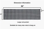 2 Pack Buffalo Check Plaid Window Valances White and Black Farmhouse Design Window Treatment Decor Curtains Rod Pocket Valances for Kitchen/Living Room 16" x 56"