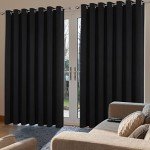 Joydeco Blackout Room Divider Curtains for Sliding Glass Doors 84 Inches Long 1 Panel, Extra Wide Sliding Door Curtains for Doorway Patio Bedroom Living Room (Black, 100Wx84L)