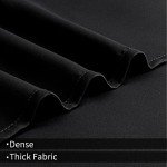 Joydeco Blackout Room Divider Curtains for Sliding Glass Doors 84 Inches Long 1 Panel, Extra Wide Sliding Door Curtains for Doorway Patio Bedroom Living Room (Black, 100Wx84L)