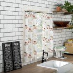 No. 918 Brew Coffee Shop Semi-Sheer Rod Pocket Kitchen Curtain Valance and Tiers Set, 54" x 24", White