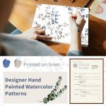 BGment Linen Curtains for Living Room 84 Inch Length 2 Panels Set Floral Leaf Patterns, Light Filtering Privacy Window Curtains for Bedroom Boho Farmhouse Vintage, Each 52 Inch Wide, Navy