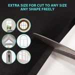 Blackout Curtains, 118" x 57" - Portable Window Curtain Shade 100% Black Out Room Darkening Light Blocking Drapes for Bedroom Living Room - Black & Silver
