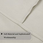 H.Versailtex Kitchen Tie Up Curtain Thermal Insulated Tie Up Window Blind for Small Window Rod Pocket Panel - 42" Wide by 63" Long - Ivory/Cream