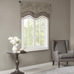 Madison Park Faux Silk Paisley Jacquard, Rod Pocket Curtain with Privacy Lining for Living Room, Kitchen, Bedroom and Dorm, 50 in x 18 in, Blue Bead Trim