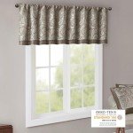 Madison Park Faux Silk Paisley Jacquard, Rod Pocket Curtain with Privacy Lining for Living Room, Kitchen, Bedroom and Dorm, 50 in x 18 in, Blue Bead Trim