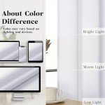 Gwine White Valance for Windows, Light Filtering Faux Linen Textured Kitchen Valance for Window, Rod Pocket Small Short Curtain for Bathroom Laundry Room Basement, 60Wx14L inch, 1 Piece