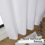 Gwine White Valance for Windows, Light Filtering Faux Linen Textured Kitchen Valance for Window, Rod Pocket Small Short Curtain for Bathroom Laundry Room Basement, 60Wx14L inch, 1 Piece