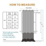 Melodieux Elegant Cotton Room Darkening Blackout Curtains for Living Room Bedroom Thermal Insulated Privacy Grommet Window Curtain Panels, 52 by 84 Inch, Black(1 Panel