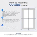 2 Inch Cordless Room Darkening Faux Wood Blind - 35" W x 64" L - White, Over 1,000 Custom Sizes Starting at 18.97, Inside or Outside Mount, Venetian Shades for Interior Windows by Lumino