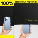 FADOTY 100% Blackout Curtains for Bedroom 118" x 57" Portable Blackout Shades Film No Drilling Travel Black Out Blinds Sun Light Blocker Window Cover Black Out Curtains for Nursery Dorm Room, 2 Pack